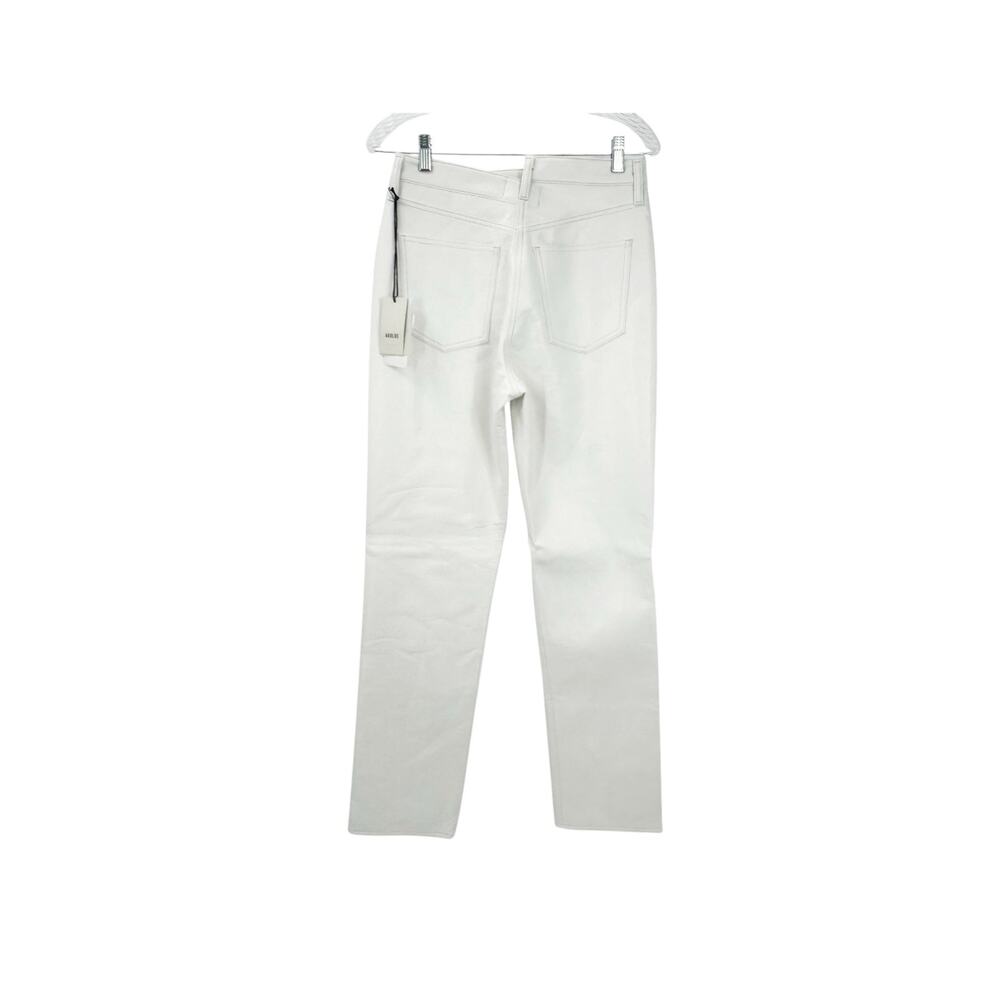 Agolde A9082-1285 Recycled Leather Criss Cross Straight Lace White Size 26 NWT - Picture 13 of 13